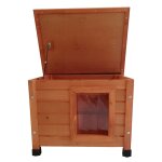 @pet maison d'extrieur pour chats bois marron