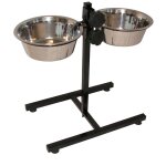 @pet support de mangeoire double pour animaux de compagnie 5, 6 l noir