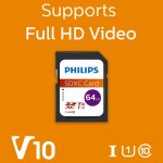 Philips carte mmoire sdxc 64 go uhs - i u1 v10
