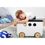 Pinolino coffre avec roues pour jouets jim blanc