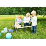 Pinolino table et bancs de pique - nique d'enfants nicki f�r 4 bois gris