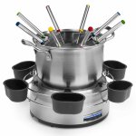 Princess ensemble  fondue 800 w acier inoxydable gris