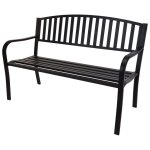 Progarden banc de jardin mtal 127x50x85 cm noir