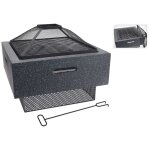Progarden bol  feu et grille de barbecue gris fonc 52, 5x52, 5x18, 5 cm