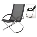 Progarden chaise  bascule pliable noir
