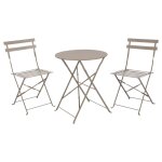 Progarden ensemble de bistro 3 pcs taupe mat