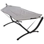 Progarden hamac avec base en métal 260 cm gris clair Progarden hamac avec base en métal 260 cm gris clair