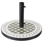 Progarden socle de parasol design terra mosaic vert et blanc
