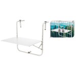 Progarden table de balcon blanc mat Progarden table de balcon blanc mat