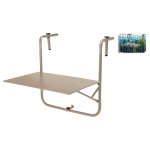 Progarden table de balcon taupe mat Progarden table de balcon taupe mat