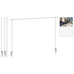 Progarden tige de table dcorative avec pince de table mtal blanc