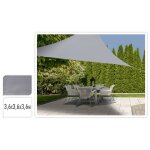 Progarden toile d'ombrage 3, 6x3, 6x3, 6 m gris triangle
