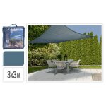 Progarden toile d'ombrage 3x3 m bleu carr