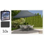 Progarden toile d'ombrage 3x3 m gris fonc carr