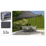 Progarden toile d'ombrage carre gris fonc 3x3 m