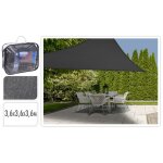 Progarden toile d'ombrage triangulaire gris fonc 3, 6x3, 6x3, 6 m