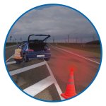 Proplus cnes de signalisation de scurit repliables 2 pcs avec led