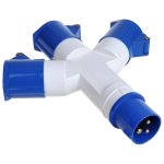 Proplus s�parateur de prises industriel � 3 voies 16a