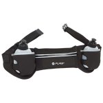 Pure2improve ceinture de course avec 2 bouteilles noir et gris