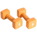 Pure2improve ensemble d'haltres 2x4 kg noprne orange