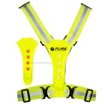 Pure2improve gilet de course à led réfléchissant jaune Pure2improve gilet de course à led réfléchissant jaune