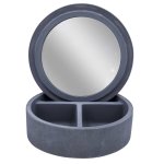 Ridder bo�te cosm�tique avec miroir gris ciment