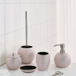 Ridder brosse de toilette avec support lucida rose ple