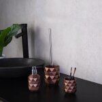 Ridder distributeur de savon joyce marron fonc� m�tallique 250 ml