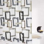 Ridder rideau de douche pattern brown 180x200 cm