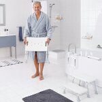 Ridder tabouret pliable de salle de bain 110 kg blanc a0050301 Ridder tabouret pliable de salle de bain 110 kg blanc a0050301