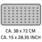 Ridder tapis de bain antidrapant plattfu 72 x 38 cm blanc 67081