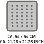 Ridder tapis de douche antidrapant plattfu 54 x 54 cm blanc 67281
