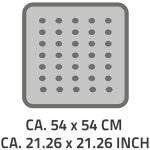 Ridder tapis de douche antidrapant plattfu 54 x 54 cm gris 67287