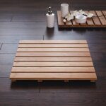 Ridder tapis de salle de bain bois grating nature 52x52 cm Ridder tapis de salle de bain bois grating nature 52x52 cm