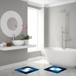 Ridder tapis de salle de bains coins 55 x 50 cm bleu 7103803 Ridder tapis de salle de bains coins 55 x 50 cm bleu 7103803