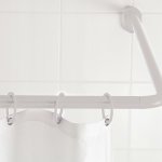 Ridder tringle de rideau de douche coin universelle 25 mm blanc 59501