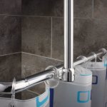 Ridder tringle de rideau de douche coin universelle 25 mm chrome 59500