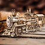 Robotime train mcanique en bois locomotive