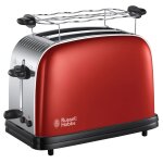 Russell hobbs grille - pain colours plus rouge flamme 1670 w