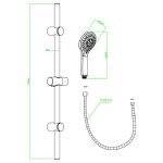 Schütte ensemble de barre de douche 5 fonctions 70 cm liana chrome Schütte ensemble de barre de douche 5 fonctions 70 cm liana chrome