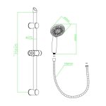 Schütte ensemble de barre de douche adria chrome Schütte ensemble de barre de douche adria chrome