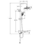Schütte ensemble de douche au - dessus de tête aquastar blanc - chrome Schütte ensemble de douche au - dessus de tête aquastar blanc - chrome