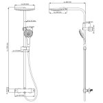 Schtte ensemble de douche avec mitigeur thermostatique la palma
