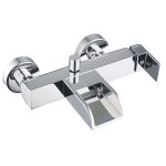 Schtte mitigeur de baignoire avec bec verseur cascade idrovia chrome