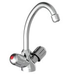 Schtte mitigeur d'vier  2 poignes  basse pression peruzzi chrome