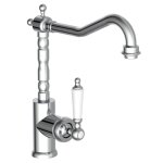 Schtte mitigeur d'vier avec bec verseur haut old style chrome