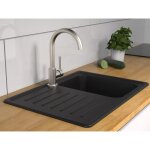 Schtte mitigeur d'vier avec bec verseur rond cornwall aspect d'inox