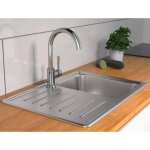Schtte mitigeur d'vier avec bec verseur rond cornwall chrome