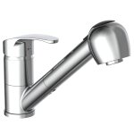 Schtte mitigeur d'vier avec jet rtractable diziani chrome
