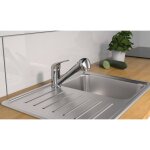 Schtte mitigeur d'vier avec jet rtractable ultra chrome
